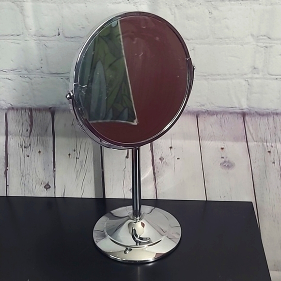 3X & Regular Beauty Magnifying Two-Sided Makeup Mirror Silver Tone 13 Inches - Picture 5 of 11